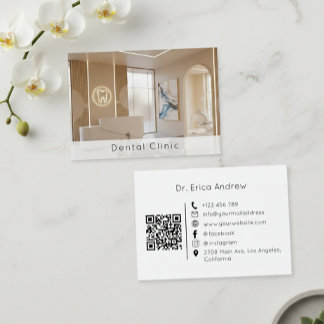 Dental Clinic Dentist Visiting Card QR Code