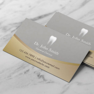 Dental Clinic Modern Gold & Silver Appointment Card