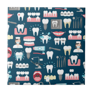 Dental Clinic Office Pattern Ceramic Tile