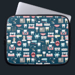 Dental Clinic Office Pattern Laptop Sleeve<br><div class="desc">This design features a various objects related to a dentist office.</div>