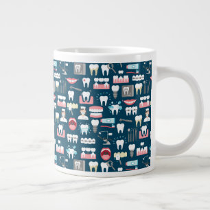 Dental Clinic Office Pattern Large Coffee Mug