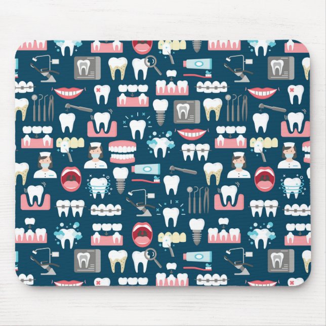 Dental Clinic Office Pattern Mouse Pad (Front)
