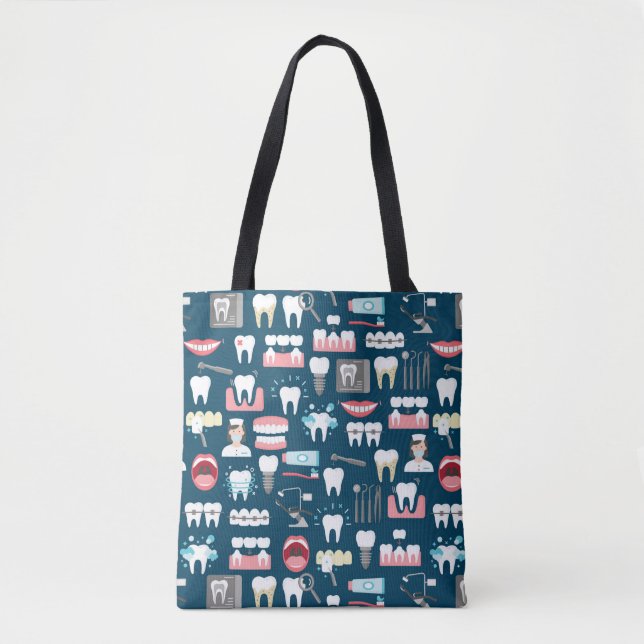 Dental Clinic Office Pattern Tote Bag (Front)