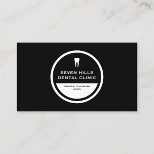 dental clinic seal (colour customisable) business card