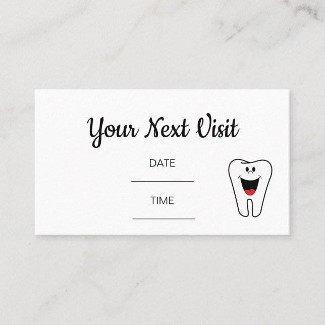 Dental Dentist Appointment Card (Front)