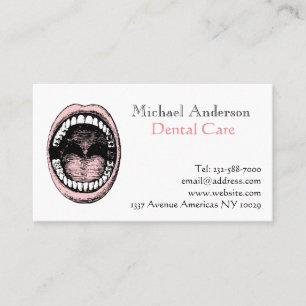 Dental dentist business card