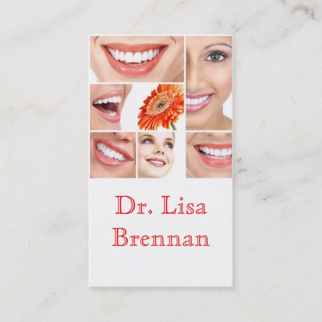 Dental / Dentist  Dentistry Private Clinic Medical Business Card (Front)