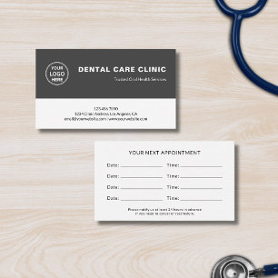 Dental Dentistry Professional Reminder Multiple Appointment Card