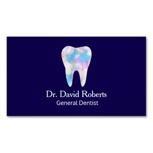 Dental Elegant Watercolor Magnetic Business Card