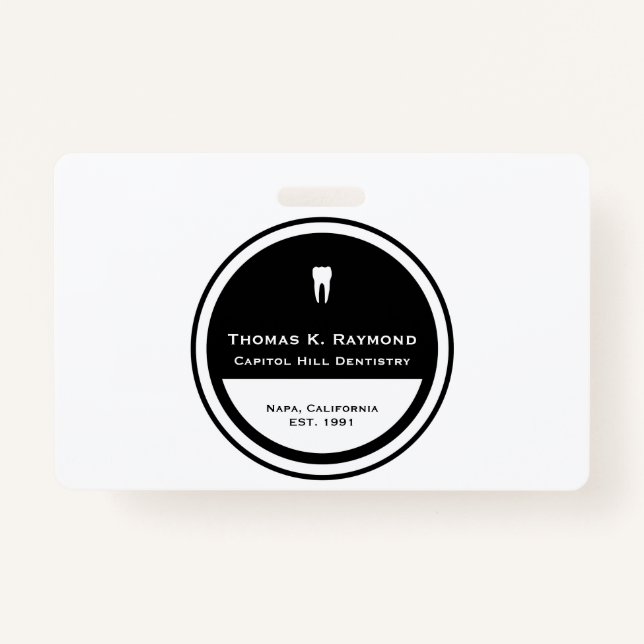 Dental Employee Badge ID Badge (Front)