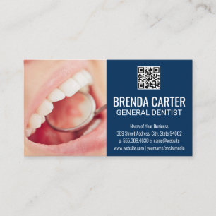 Dental Exam QR Scan Code Business Card
