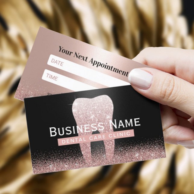 Dental Glitter Tooth Rose Gold Dentist Appointment (Creator Uploaded)
