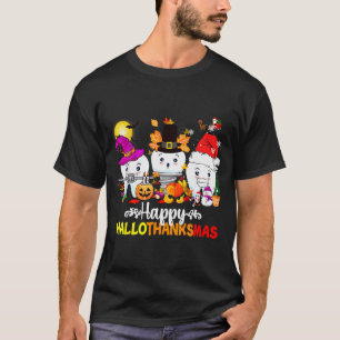 Dental Halloween Thanksgiving Christmas Happy Hall T-Shirt