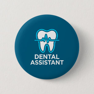 Dental Heartbeat Tooth Pulse Rda Design 6 Cm Round Badge