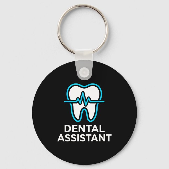 Dental Heartbeat Tooth Pulse Rda Design Key Ring (Front)