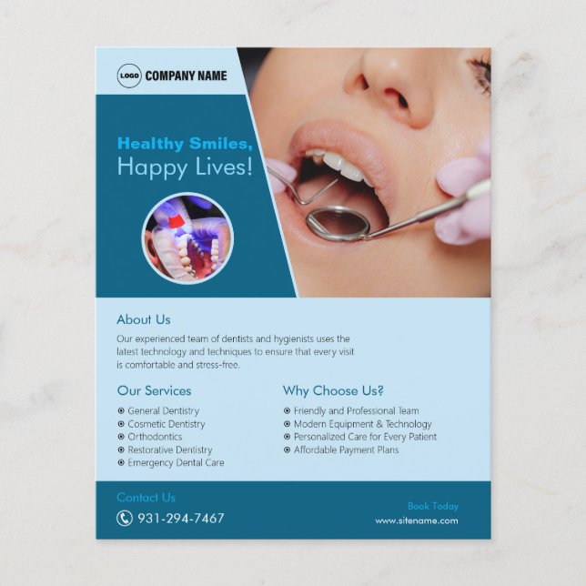 Dental Hospital Custom Flyer (Front)