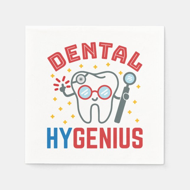 Dental Hygenius Hygienist RDH Funny Appreciation Napkin (Front)