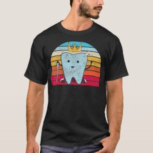 Dental Hygiene Crown Tooth Dentistry Retro Dental T-Shirt