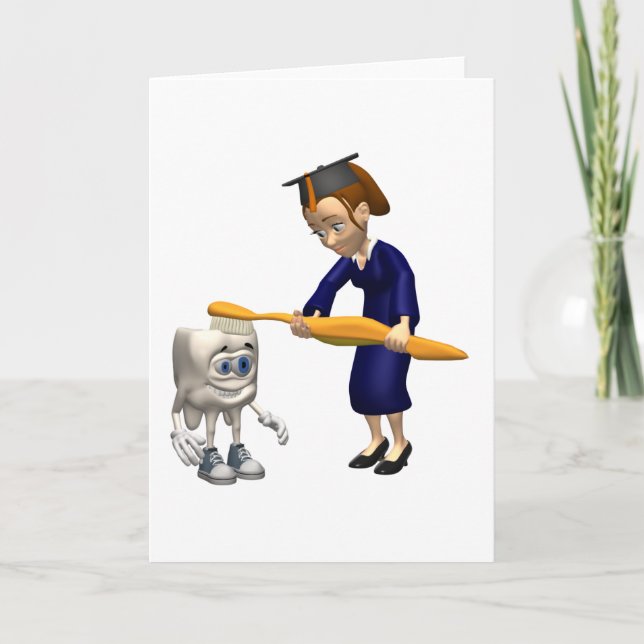 Dental Hygiene or Dentist Graduation Gifts Card (Front)