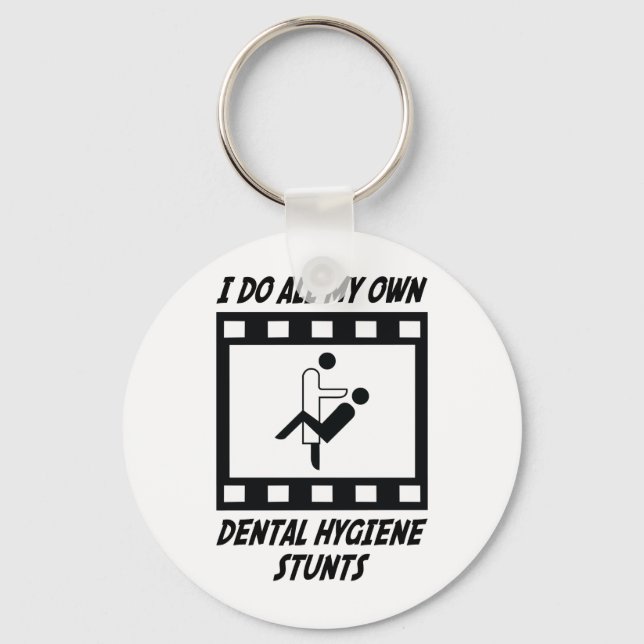Dental Hygiene Stunts Key Ring (Front)