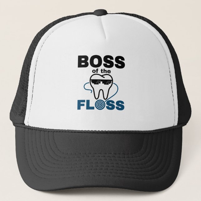 Dental Hygienist Boss of the Floss Trucker Hat (Front)