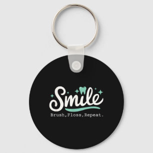 Dental Hygienist Brush Floss Smile Dental istants Key Ring