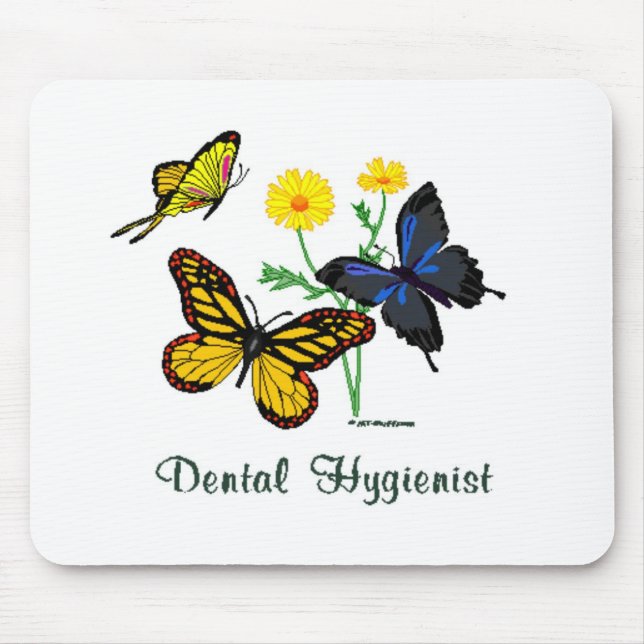 Dental Hygienist Butterflies Mouse Pad (Front)