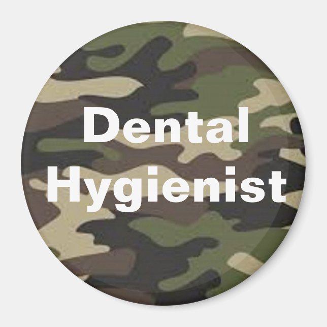 Dental Hygienist camo magnet (Front)
