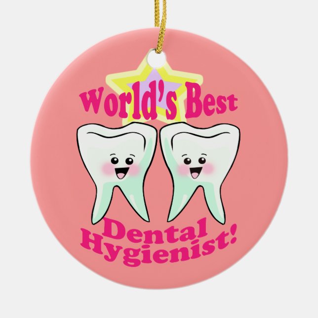 Dental Hygienist Ceramic Ornament (Front)