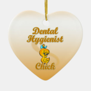 Dental Hygienist Chick Ceramic Ornament