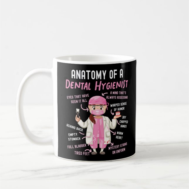 Dental Hygienist Dental Anatomy Of A Dental Coffee Mug (Left)