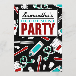 Dental Hygienist / Dentist Retirement Party Invitation
