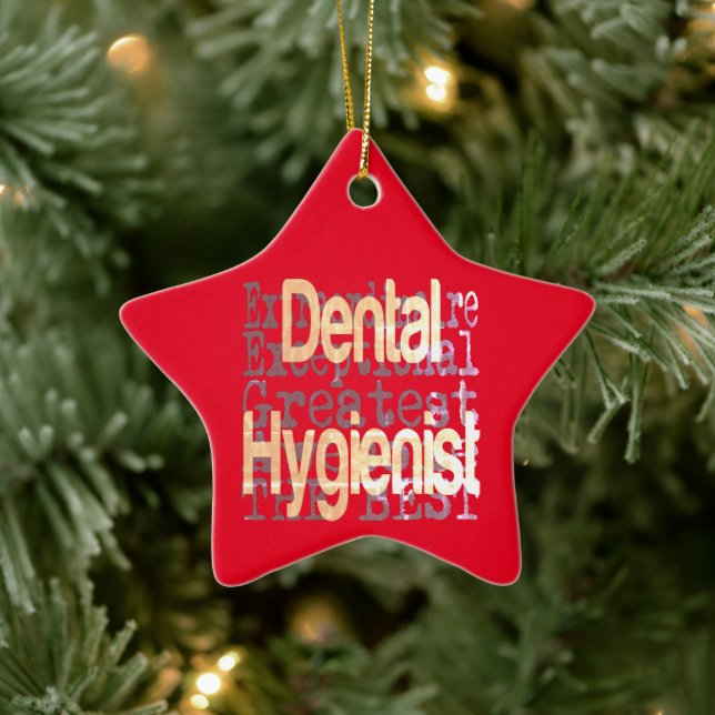 Dental Hygienist Extraordinaire Ceramic Ornament (Tree)