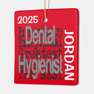 Dental Hygienist Extraordinaire CUSTOM Ceramic Ornament