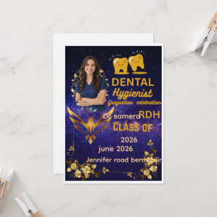 Dental Hygienist Graduation Celebration Photo Invi Invitation