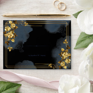 Dental Hygienist Graduation Envelope   Black & Gol