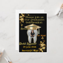 Dental Hygienist Graduation Invitation with Photo 