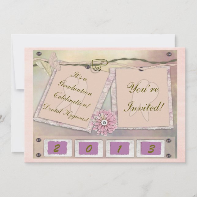 Dental Hygienist Graduation Party Invitations 2013 (Front)