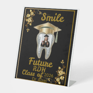 Dental Hygienist Graduation Photo Booth Sign | Bla