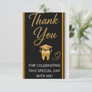 Dental Hygienist Graduation Photo Thank You Card B