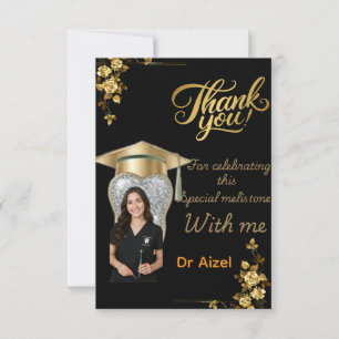 Dental Hygienist Graduation Thank You Card with Ph