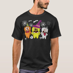 Dental Hygienist Halloween Pumpkin Ghost Witch Too T-Shirt