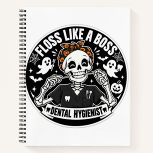 Dental Hygienist Halloween Skeleton  Notebook