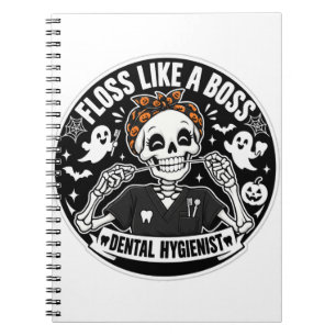 Dental Hygienist Halloween Skeleton  Notebook