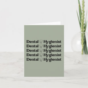 Dental Hygienist   RDH Dentist Dental gifts Card