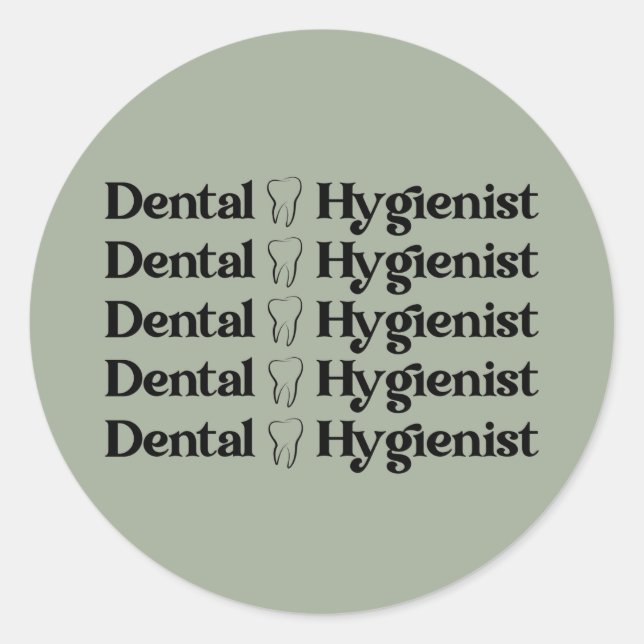 Dental Hygienist | RDH Dentist Dental gifts Classic Round Sticker (Front)