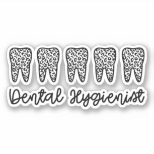 Dental Hygienist   RDH Dentist leopard teeth gifts