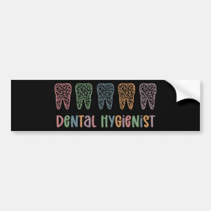 Dental Hygienist   RDH Dentist Leopard teeth gifts Bumper Sticker