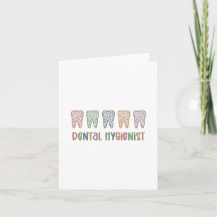 Dental Hygienist   RDH Dentist Leopard teeth gifts Card