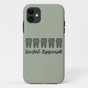 Dental Hygienist   RDH Dentist leopard teeth gifts iPhone 11 Case